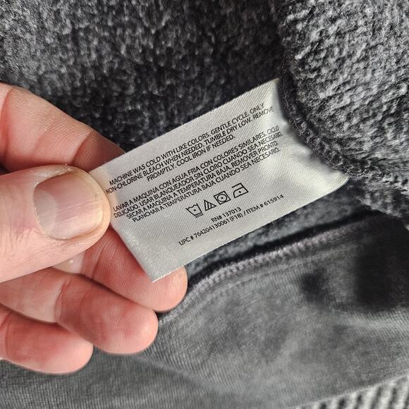 Orvis Pullover Sweatshirt Mens MEDIUM Gray Quarter Zip Fleece Lined Mock Neck - Picture 11 of 12